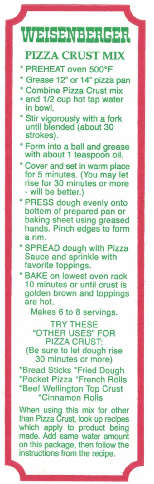 PIZZA CRUST MIX