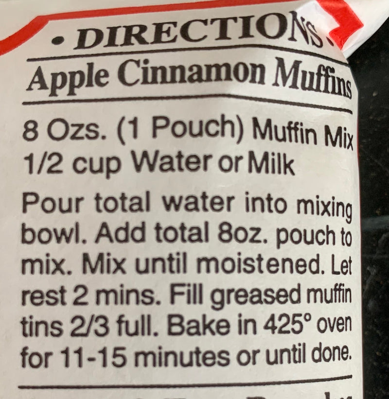 APPLE CINNAMON MUFFIN MIX