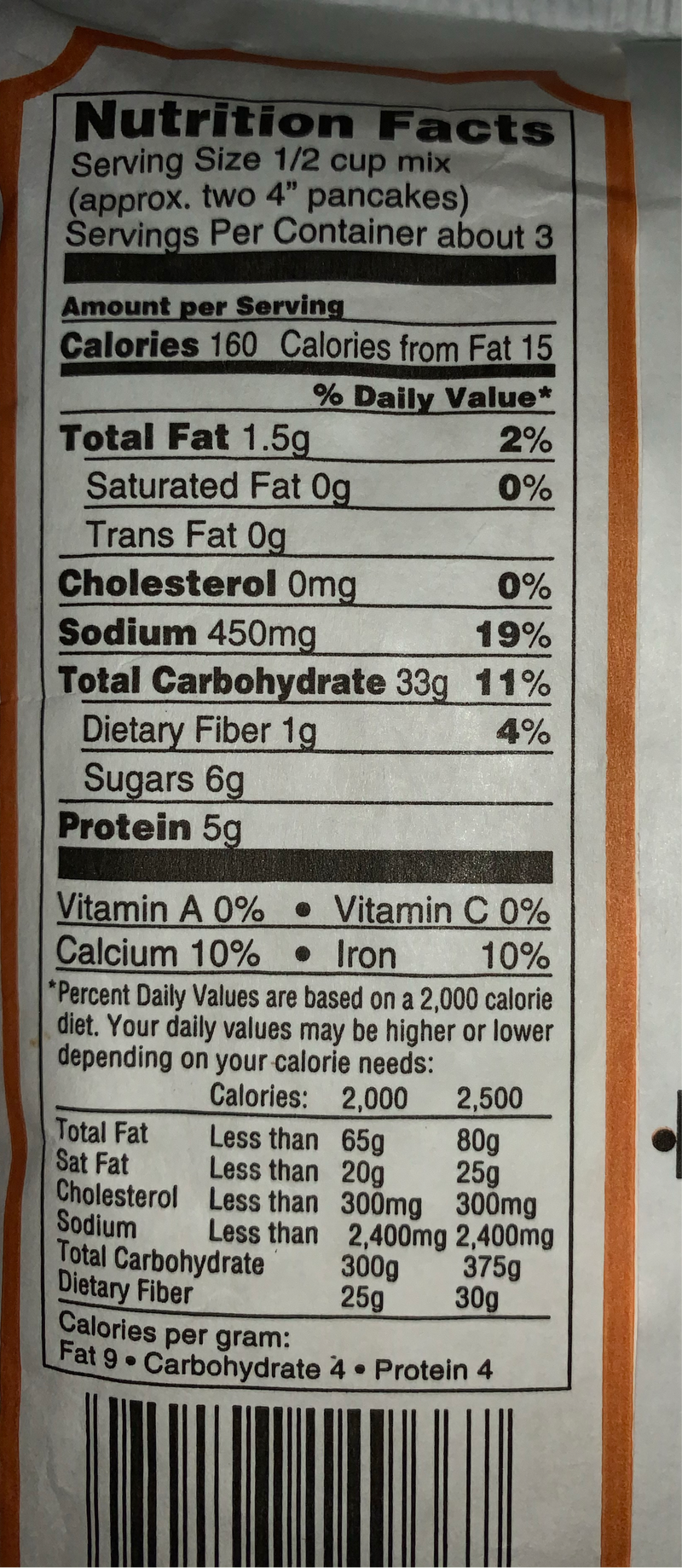 BUTTERMILK PANCAKE MIX